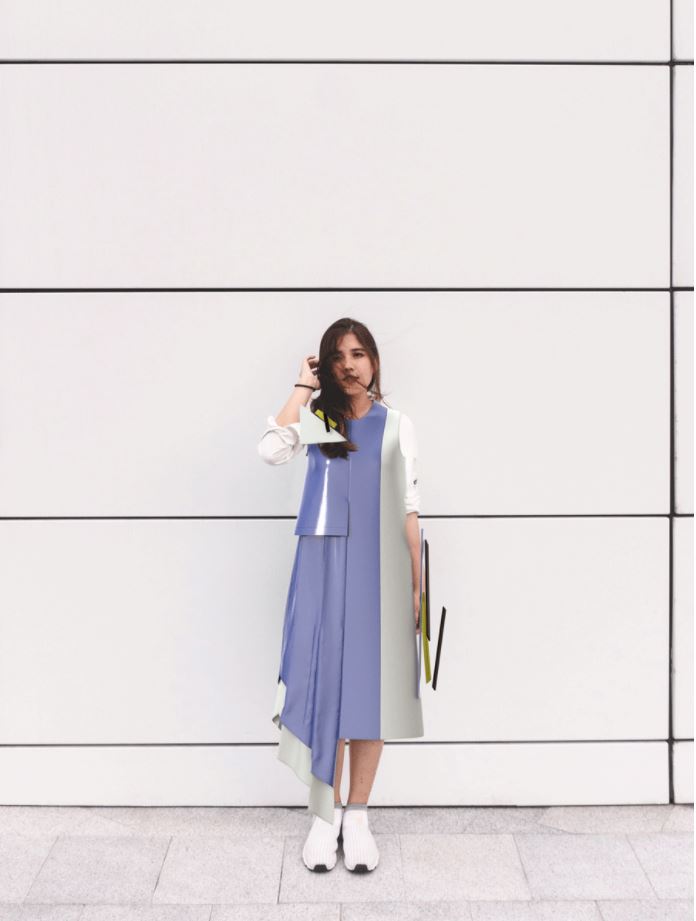 Kandinsky code dress blue
