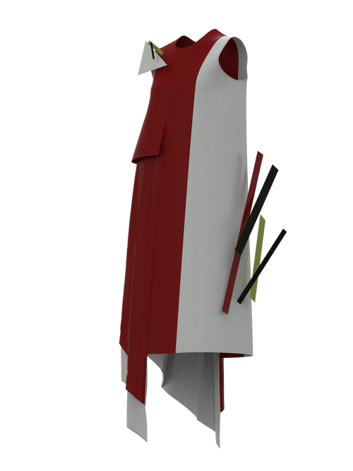 Kandinsky code dress red