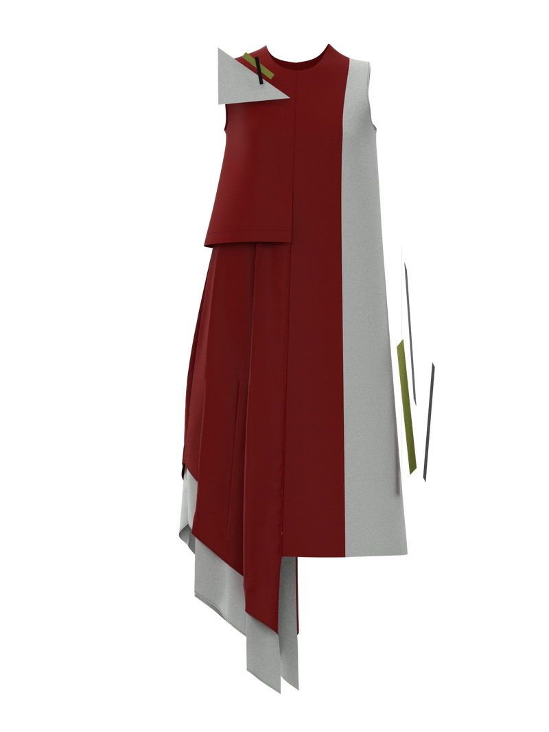 Kandinsky code dress red