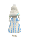 Dress with blue zigzag