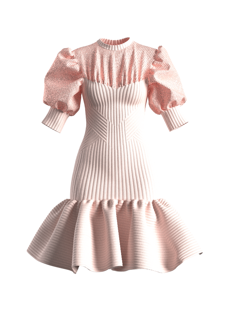 HADLEY SWEATER DRESS LIGHT PINK