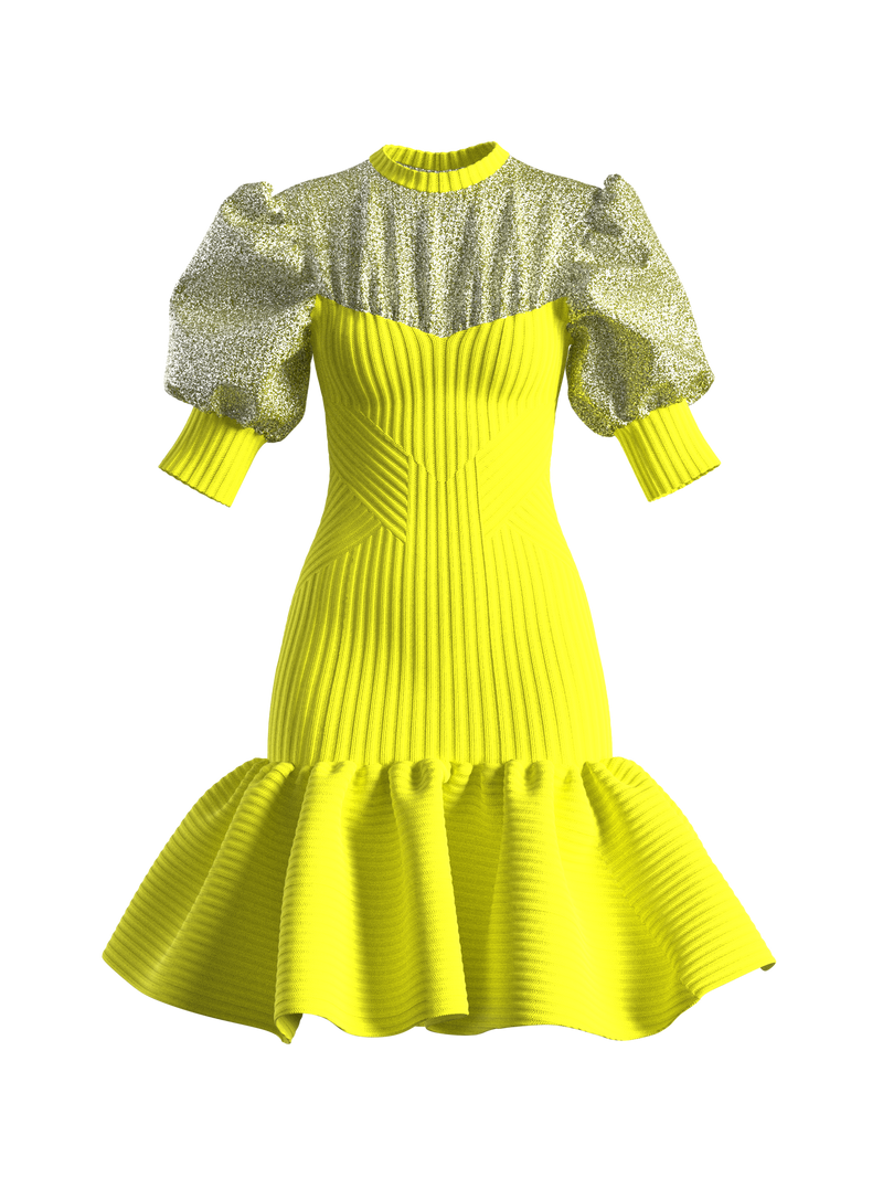 HADLEY SWEATER DRESS YELLOW