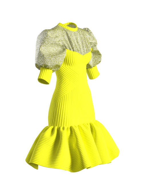 HADLEY SWEATER DRESS YELLOW