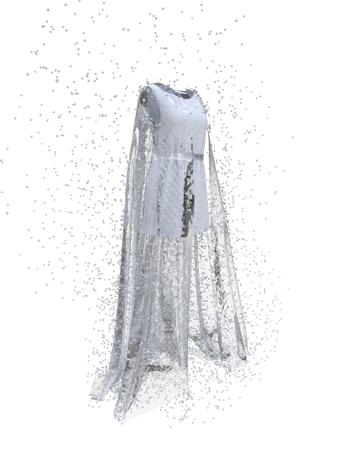 Blizzard Cape & White Dress
