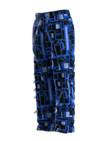 Blue Matrix Joggers