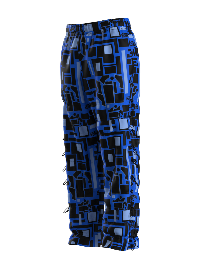 Blue Matrix Joggers