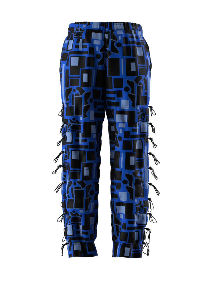 Blue Matrix Joggers