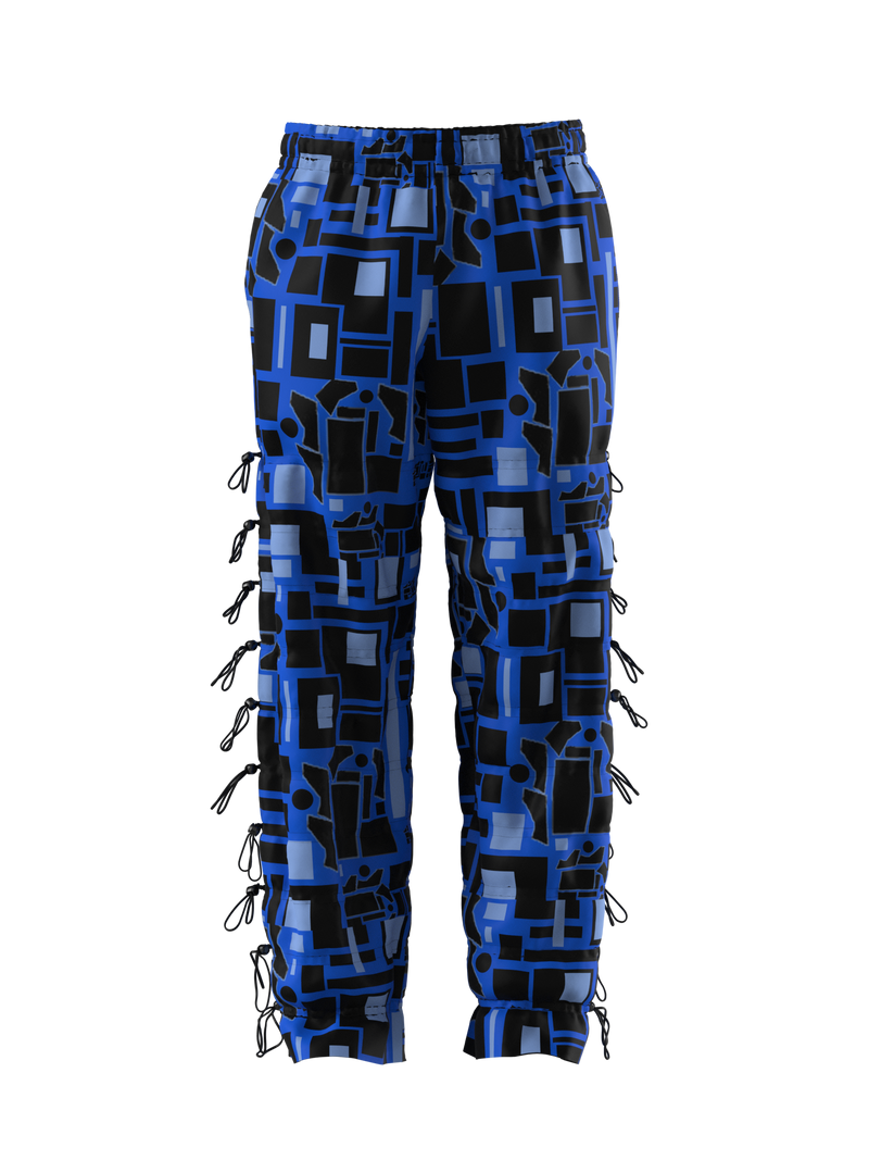 Blue Matrix Joggers