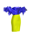 Laura Daili: Blue Yellow Fashion Fighter Dress