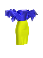 Laura Daili: Blue Yellow Fashion Fighter Dress