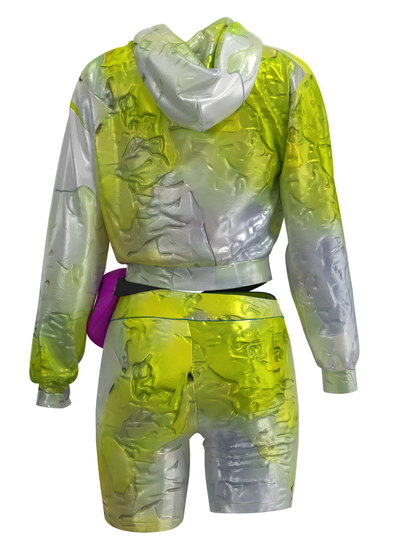 reflective shorts sport suit&banana bag