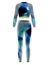 reflective tight pants sport suit