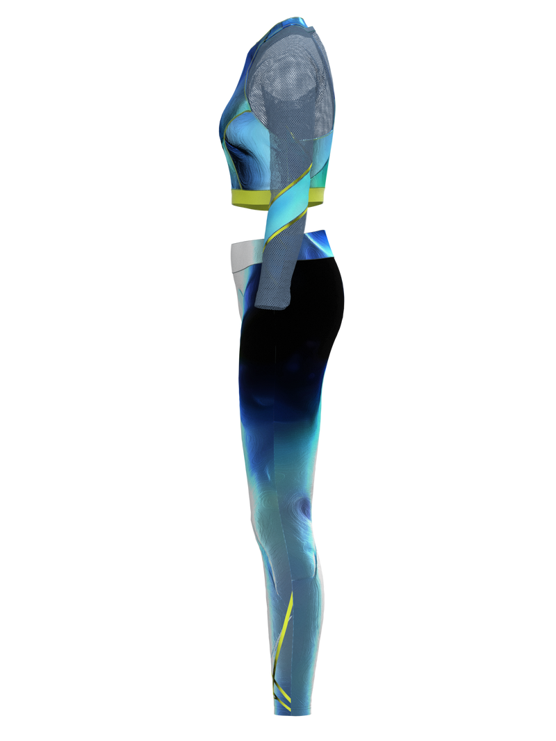 reflective tight pants sport suit