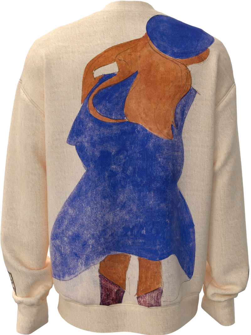 Sweatshirt - Standing Girl, Back View