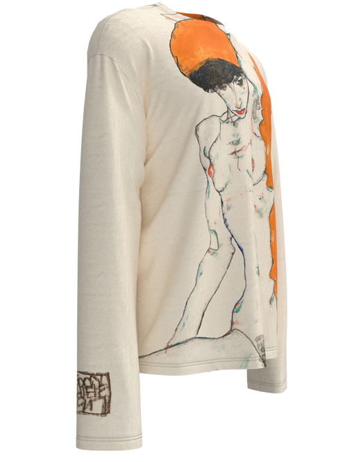 Longsleeve - Standing Nude with Orange Drapery