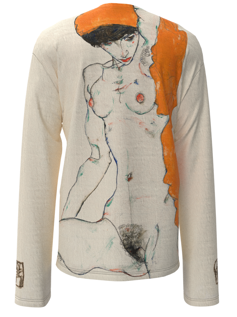 Longsleeve - Standing Nude with Orange Drapery