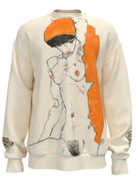 Sweatshirt - Standing Nude with Orange Drapery