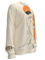 Sweatshirt - Standing Nude with Orange Drapery