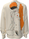 Sweatshirt - Standing Nude with Orange Drapery