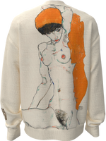 Sweatshirt - Standing Nude with Orange Drapery