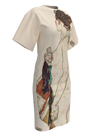 Dress - Standing Nude woman with a Patterned Robe