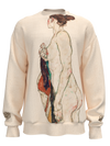 Sweatshirt - Standing Nude woman with a Patterned Robe