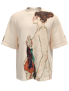 T-shirt - Standing Nude woman with a Patterned Robe