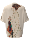 T-shirt - Standing Nude woman with a Patterned Robe