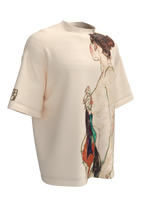 T-shirt - Standing Nude woman with a Patterned Robe