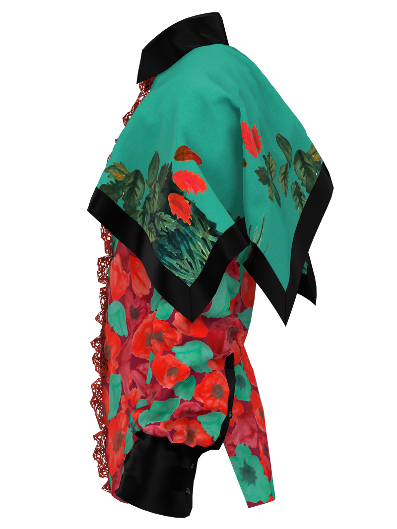 Floral Capelet Shirt