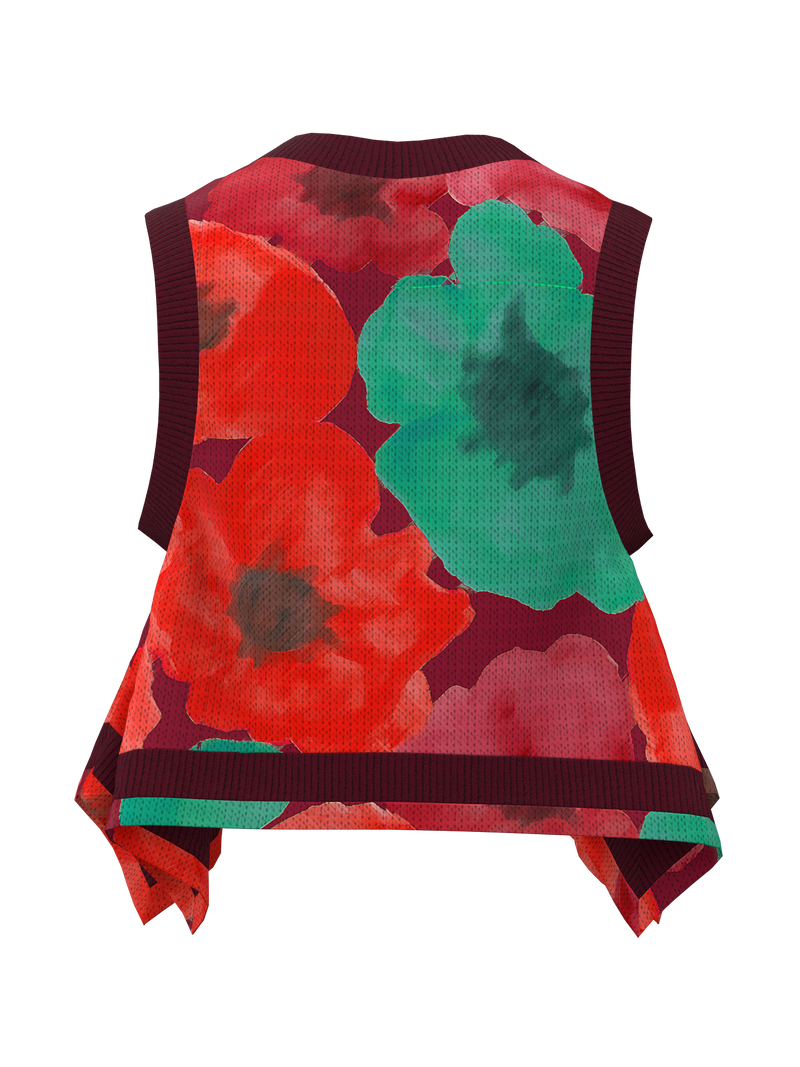 Floral Sweater Vest