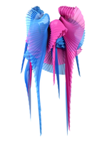 Pleated wings pink/blue