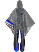 GRADIENT NOISE PONCHO WITH SPACE TEXTURED PANTS