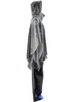 GRADIENT NOISE PONCHO WITH SPACE TEXTURED PANTS