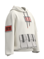 11:11 Hoodie red stripes