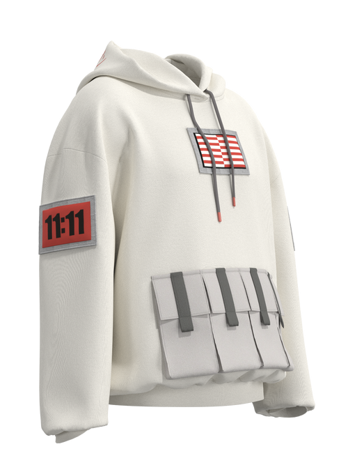 11:11 Hoodie red stripes