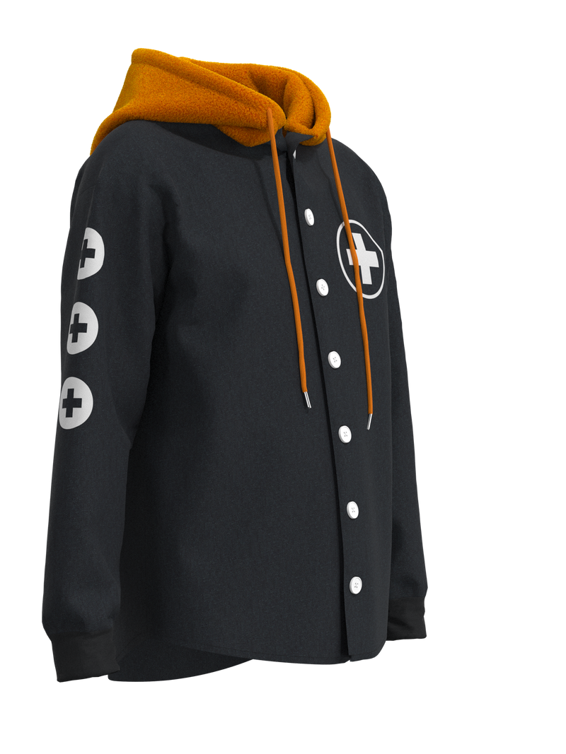 HOODIE-TEDDY_BRANDLEY_BLACK-ORANGE