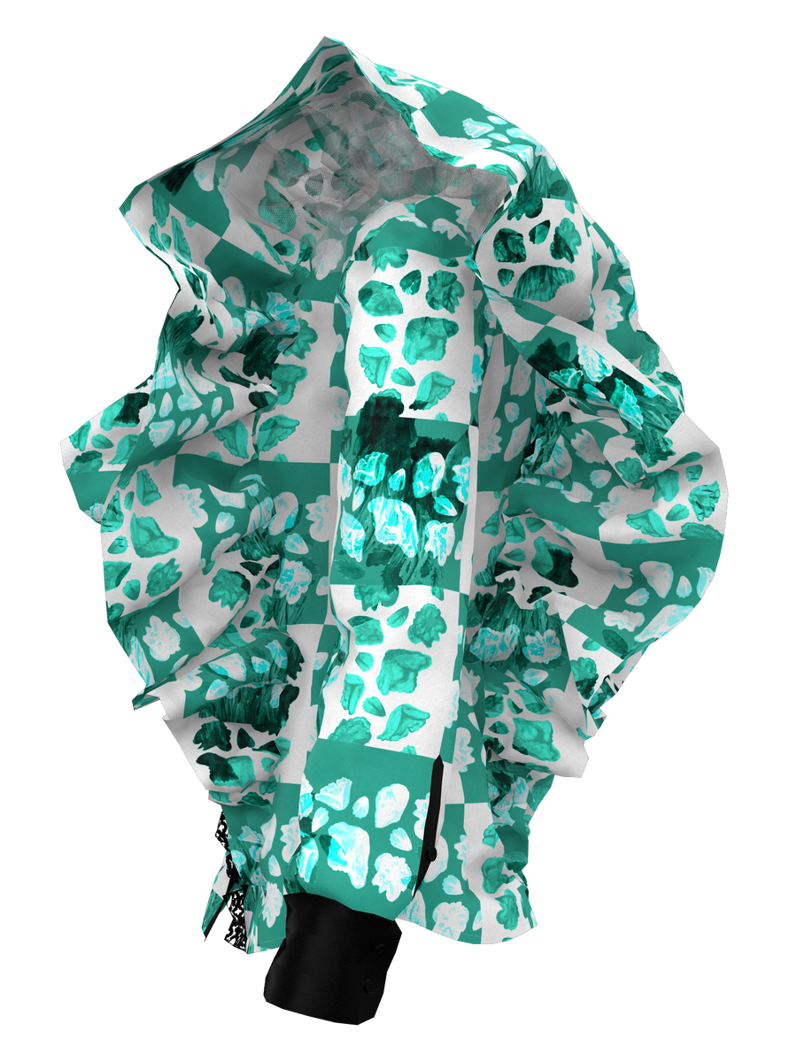 Printed Ruffle Shirt – DRESSX / More Dash Inc. dba DRESSX