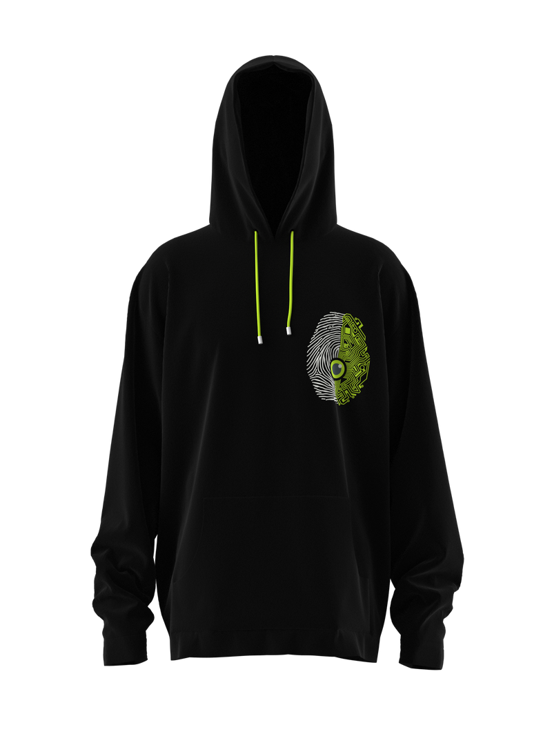 Spine or Technology? Green Hoodie