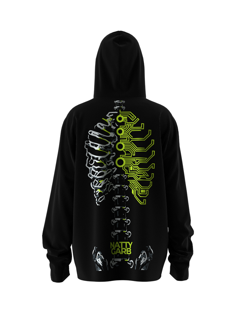 Spine or Technology? Green Hoodie