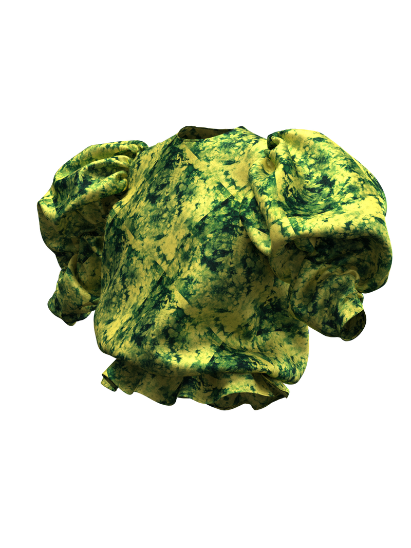 TIE-DYE TOP YELLOW/GREEN