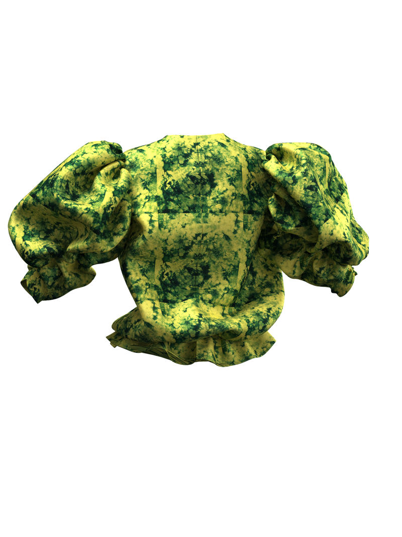 TIE-DYE TOP YELLOW/GREEN