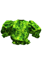 TIE-DYE TOP BRIGHT GREEN
