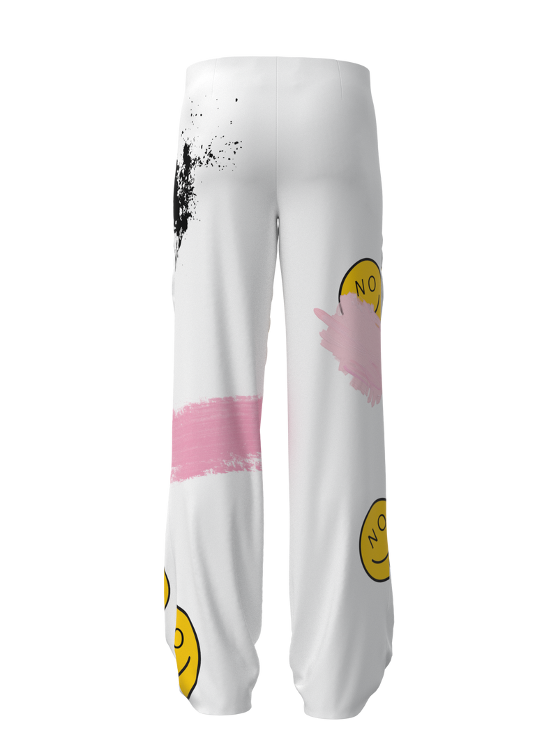 Trousers “No” white