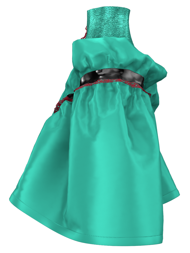 Teal Taffeta Skirt