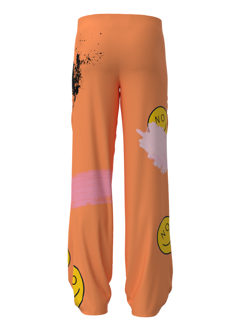 Trousers “No” orange