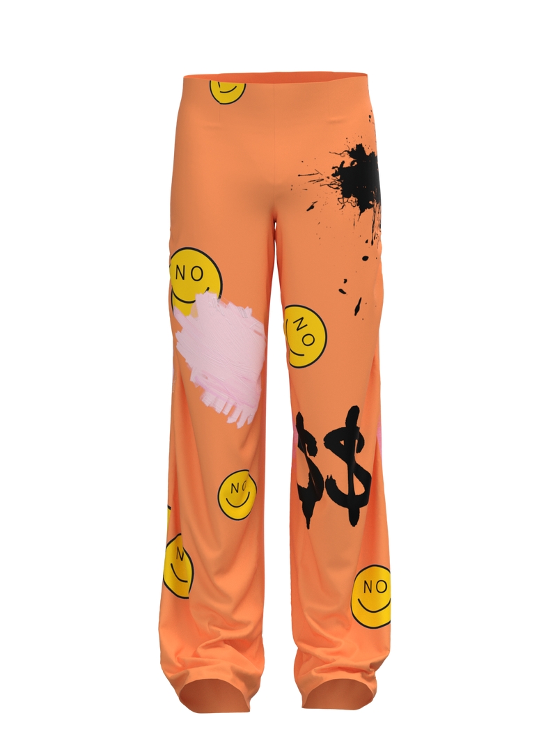 Trousers “No” orange