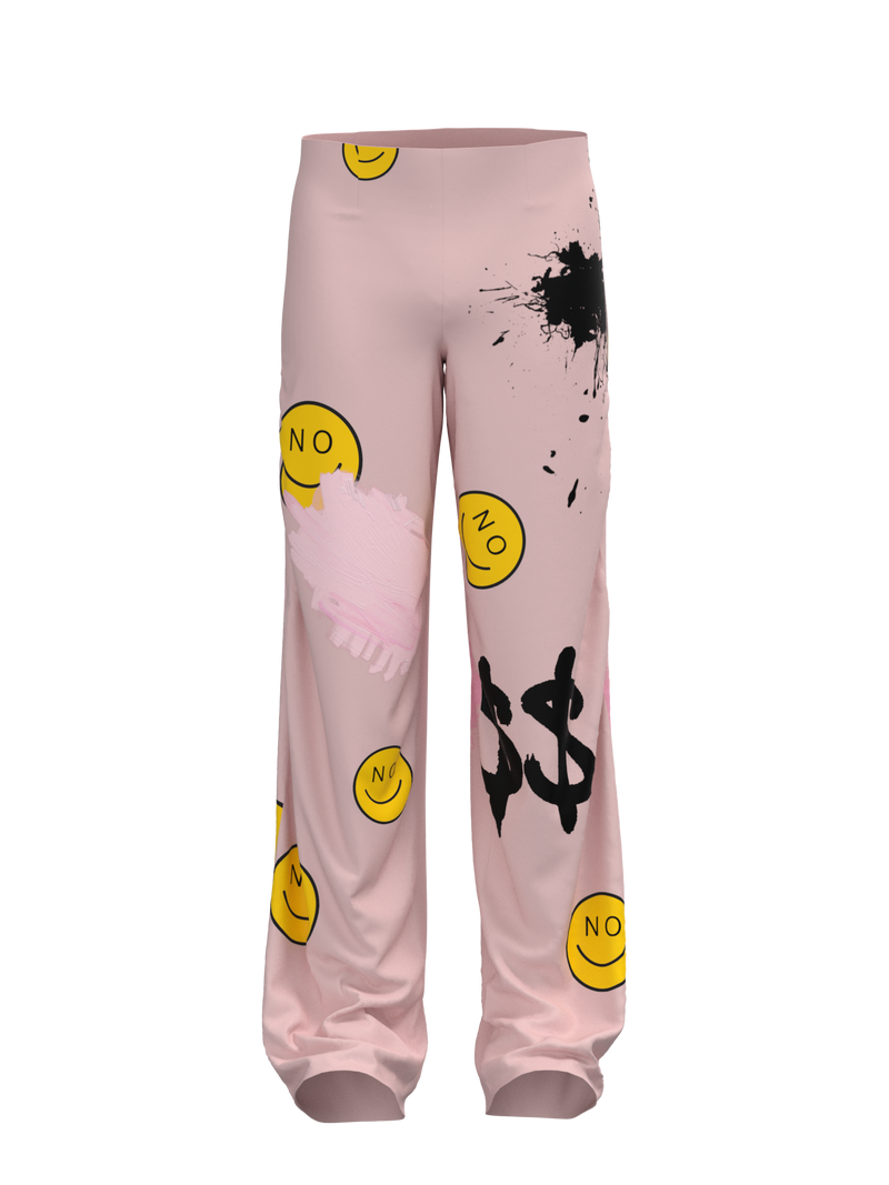 Trousers “No” pink