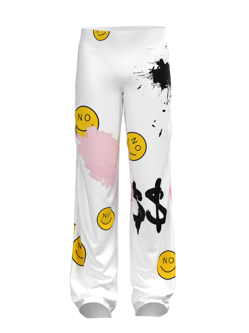 Trousers “No” white