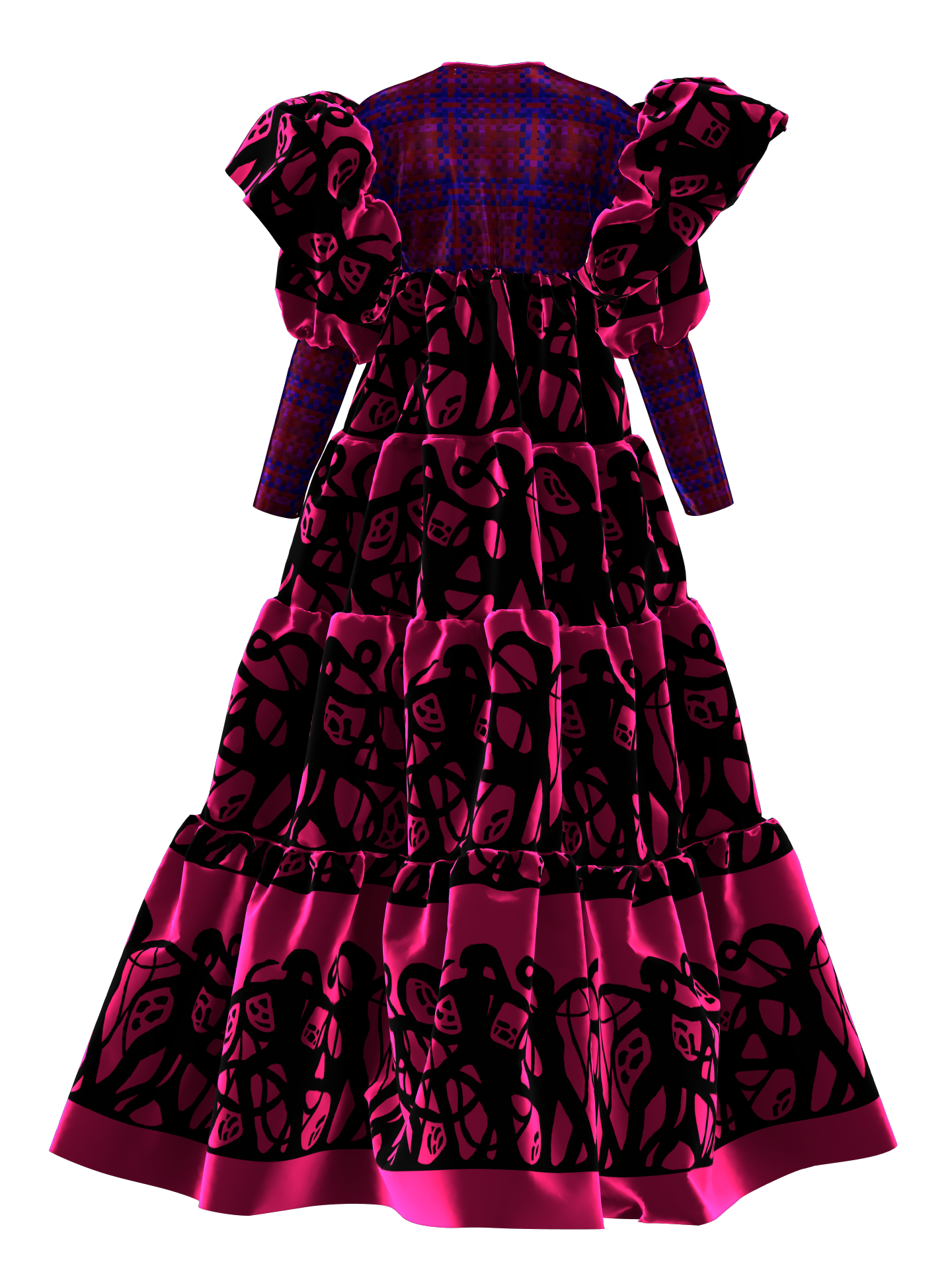 Velvet Ruffle Gown Velvet Ruffle Gown – DRESSX / More Dash Inc. dba DRESSX